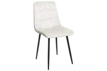 Set med 4 matstolar Powell - Vit, Svart - Möbler - Fåtölj & stolar - Matstol & köksstol