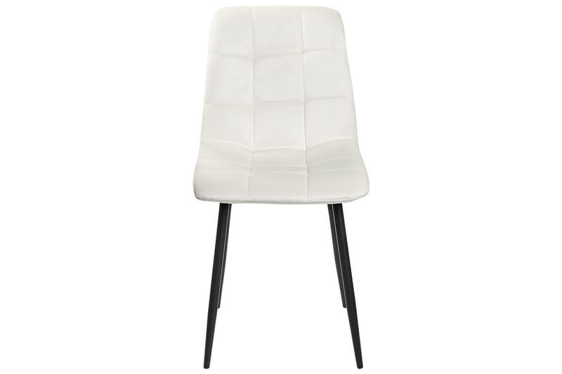 Set med 4 matstolar Powell - Vit, Svart - Möbler - Fåtölj & stolar - Matstol & köksstol