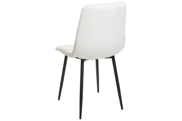 Set med 4 matstolar Powell - Vit, Svart - Möbler - Fåtölj & stolar - Matstol & köksstol