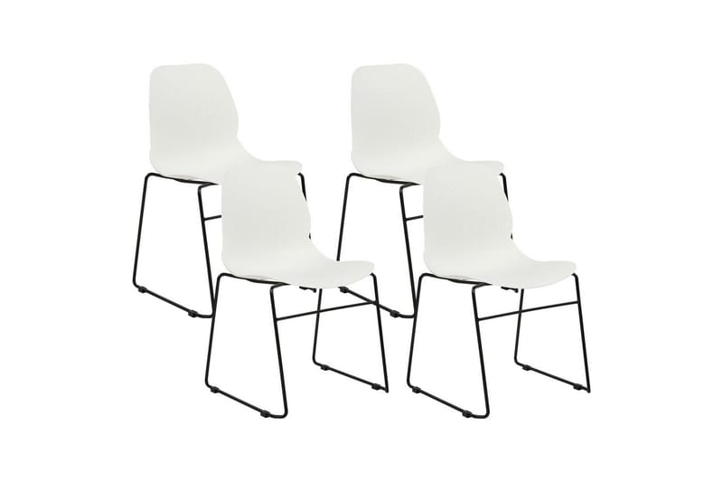 Set med 4 matstolar Panora - Vit, Svart - Möbler - Fåtölj & stolar - Matstol & köksstol