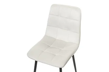 Set med 4 matstolar Powell - Vit, Svart - Möbler - Fåtölj & stolar - Matstol & köksstol