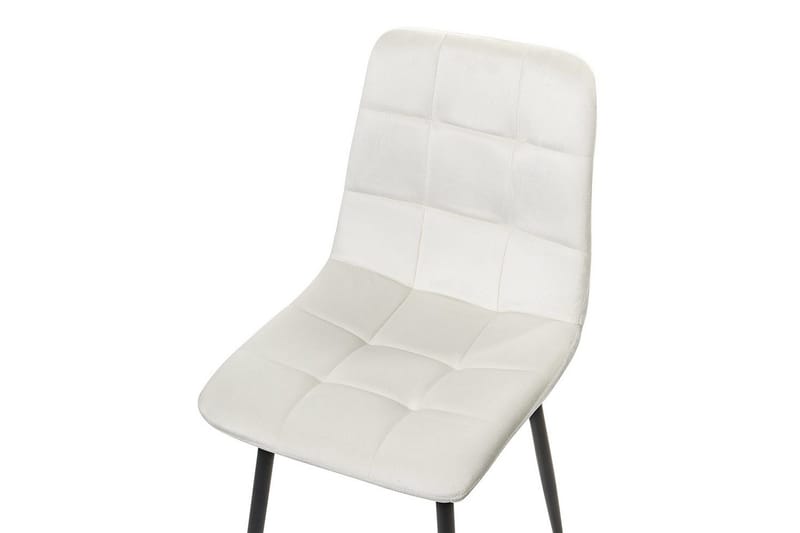 Set med 4 matstolar Powell - Vit, Svart - Möbler - Fåtölj & stolar - Matstol & köksstol