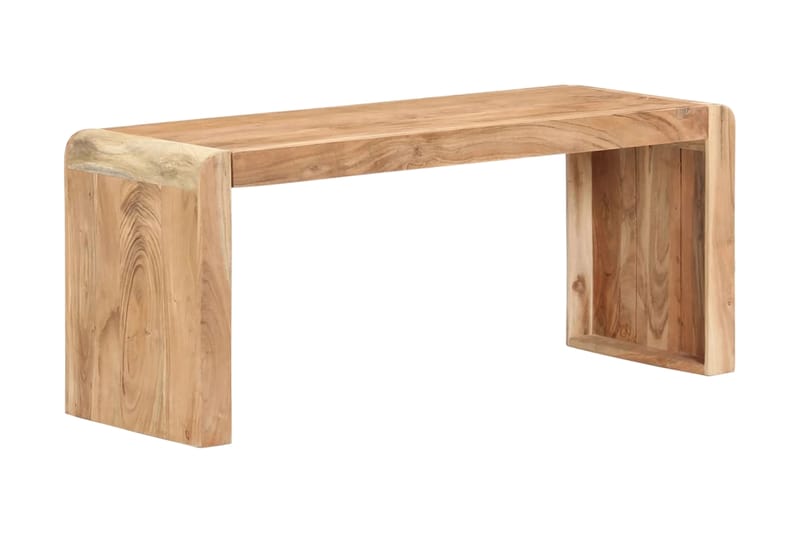 Bänk 110x38x46 cm massivt akaciaträ - Brun - Sittbänk - Hallbänk