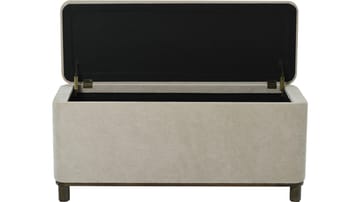 Bänk Fjalar med Förvaring 110 cm - Beige - Möbler - Fåtölj & stolar - Sittbänk