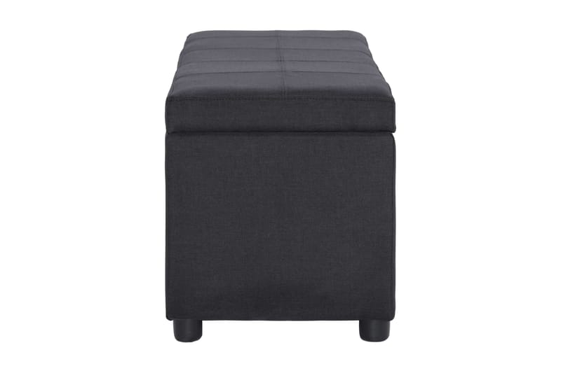 Bänk med förvaringsutrymme 116 cm svart polyester - Svart - Sittbänk - Hallbänk