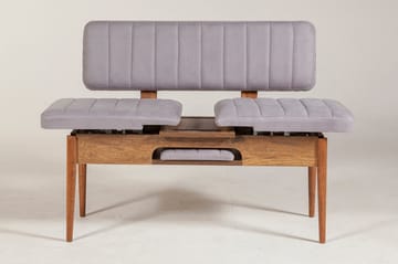 Bänk Orrest 85 cm - Valnöt - Möbler - Fåtölj & stolar - Sittbänk - Bänk med ryggstöd