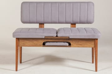 Bänk Orrest 85 cm - Valnöt - Möbler - Fåtölj & stolar - Sittbänk - Bänk med ryggstöd
