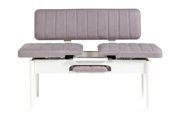 Bänk Orrest 85 cm - Vit - Möbler - Fåtölj & stolar - Sittbänk - Bänk med ryggstöd