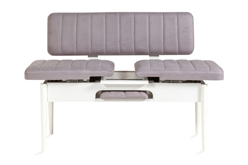 Bänk Orrest 85 cm - Vit - Möbler - Fåtölj & stolar - Sittbänk - Bänk med ryggstöd