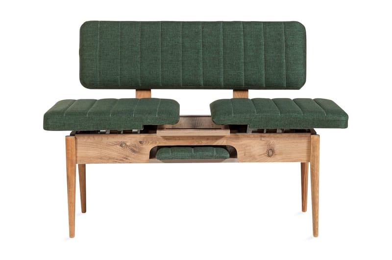 Bänk Vanlandingham 85 cm - Trä|natur|Grön - Möbler - Fåtölj & stolar - Sittbänk - Bänk med ryggstöd