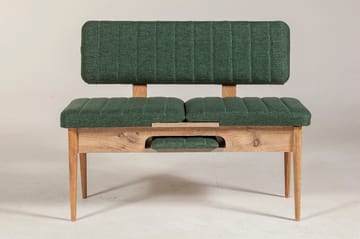 Bänk Vanlandingham 85 cm - Trä|natur|Grön - Möbler - Fåtölj & stolar - Sittbänk - Bänk med ryggstöd