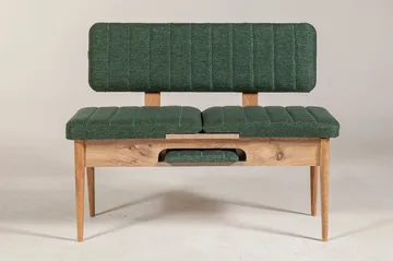 Corralez Bänk 85 cm - Trä/natur/Grön - Möbler - Fåtölj & stolar - Sittbänk - Bänk med ryggstöd