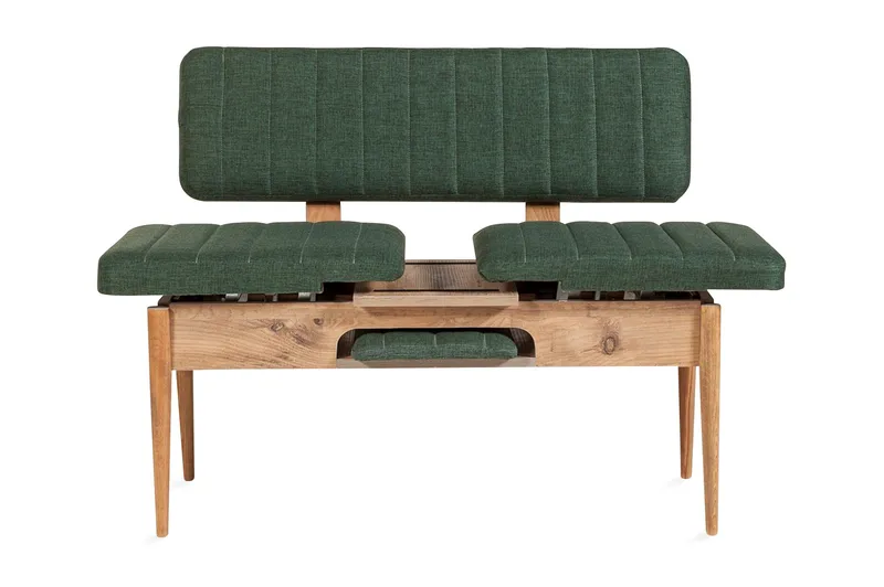 Corralez Bänk 85 cm - Trä/natur/Grön - Möbler - Fåtölj & stolar - Sittbänk - Bänk med ryggstöd