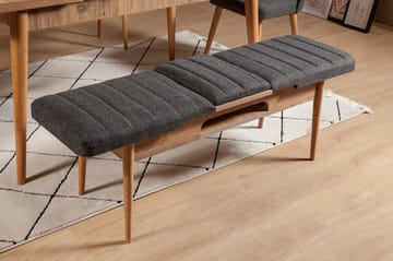 Idehult Bänk 51 cm - Trä/natur/Antracit - Möbler - Hallmöbler - Hallbänk