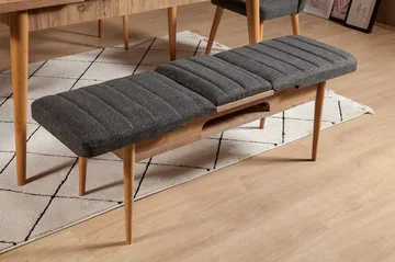 Idehult Bänk 51 cm - Trä/natur/Antracit - Möbler - Hallmöbler - Hallbänk