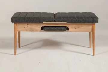 Idehult Bänk 51 cm - Trä/natur/Antracit - Möbler - Hallmöbler - Hallbänk