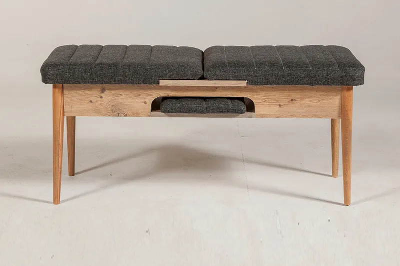 Idehult Bänk 51 cm - Trä/natur/Antracit - Möbler - Hallmöbler - Hallbänk