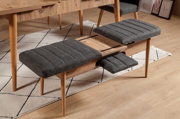 Idehult Bänk 51 cm - Trä/natur/Antracit - Möbler - Hallmöbler - Hallbänk