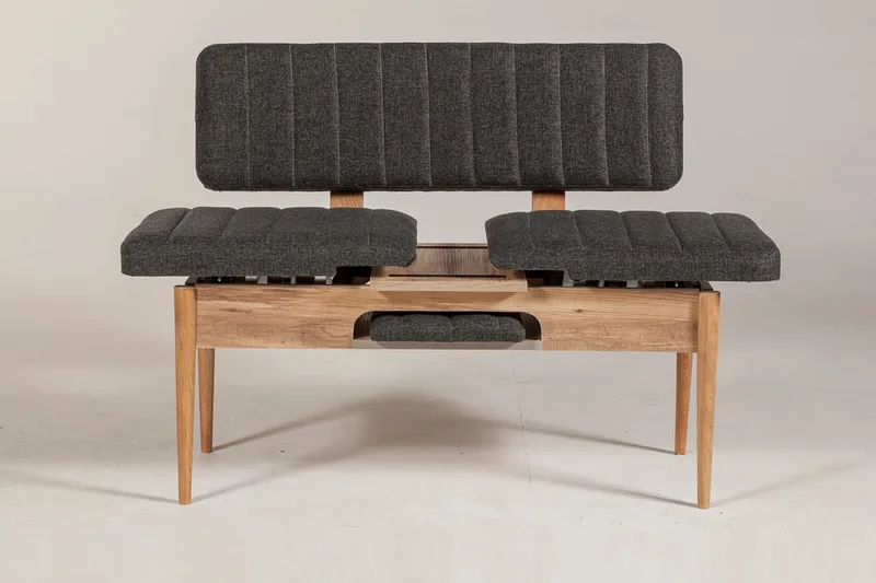 Idehult Bänk 85 cm - Trä/natur/Antracit - Möbler - Fåtölj & stolar - Sittbänk - Bänk med ryggstöd