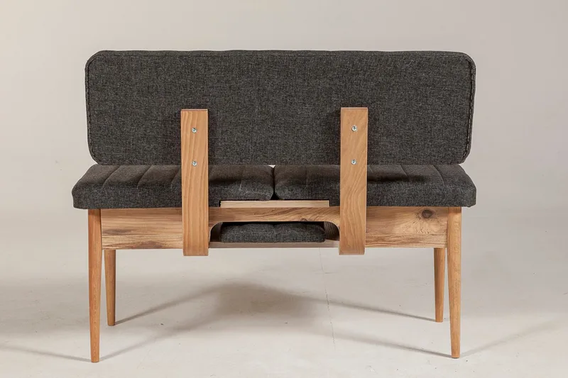 Idehult Bänk 85 cm - Trä/natur/Antracit - Möbler - Fåtölj & stolar - Sittbänk - Bänk med ryggstöd