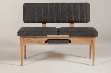 Idehult Bänk 85 cm - Trä/natur/Antracit - Möbler - Fåtölj & stolar - Sittbänk - Bänk med ryggstöd