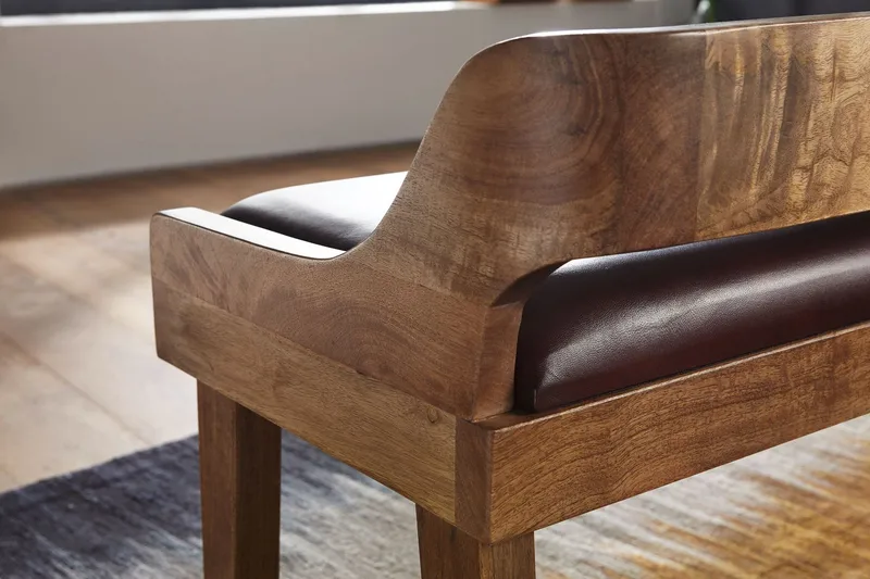 Shontrell Sittbänk - Brun - Möbler - Fåtölj & stolar - Sittbänk - Bänk med ryggstöd