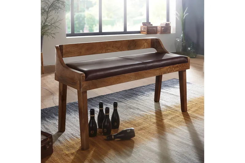 Shontrell Sittbänk - Brun - Möbler - Fåtölj & stolar - Sittbänk - Bänk med ryggstöd