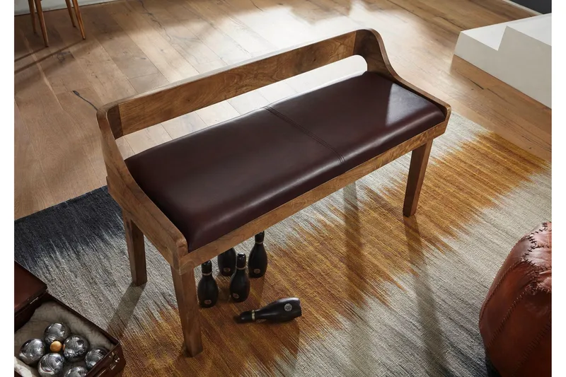 Shontrell Sittbänk - Brun - Möbler - Fåtölj & stolar - Sittbänk - Bänk med ryggstöd