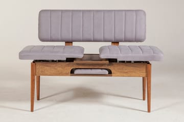 Shundrea Bänk 85 cm - Valnöt - Möbler - Fåtölj & stolar - Sittbänk - Bänk med ryggstöd