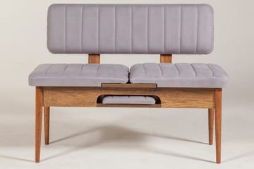 Shundrea Bänk 85 cm - Valnöt - Möbler - Fåtölj & stolar - Sittbänk - Bänk med ryggstöd