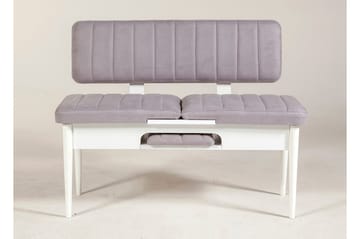 Shundrea Bänk 85 cm - Vit - Möbler - Fåtölj & stolar - Sittbänk - Bänk med ryggstöd