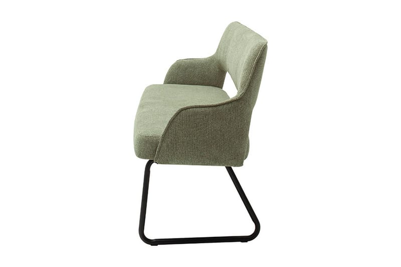 Sittbänk Bornor 175 cm - Grön/Svart - Möbler - Fåtölj & stolar - Sittbänk - Bänk med ryggstöd
