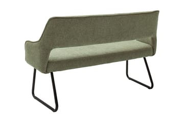 Sittbänk Bornor 175 cm - Grön/Svart - Möbler - Fåtölj & stolar - Sittbänk - Bänk med ryggstöd