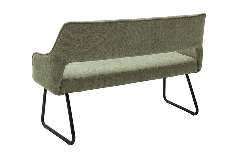Sittbänk Bornor 175 cm - Grön/Svart - Möbler - Fåtölj & stolar - Sittbänk - Bänk med ryggstöd
