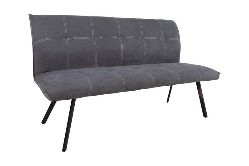 Soffa Eddy 160 cm Grå - Bänk med ryggstöd