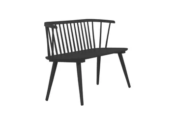 Soffbänk Bobby 120 cm i Trä - Svart - Möbler - Fåtölj & stolar - Sittbänk - Bänk med ryggstöd