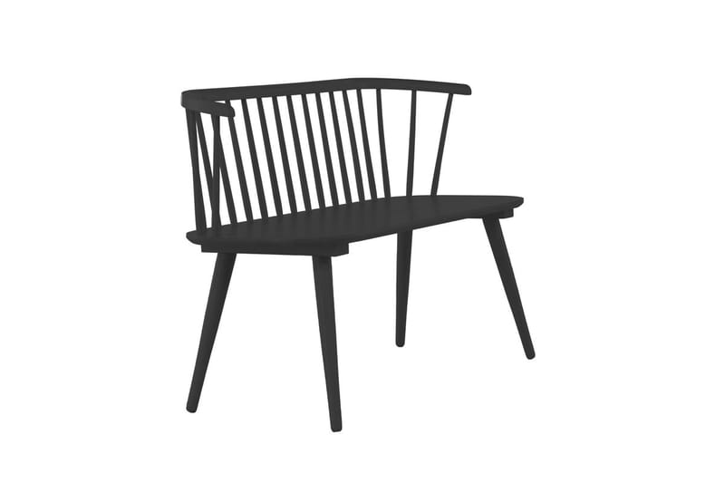 Soffbänk Bobby 120 cm i Trä - Svart - Möbler - Fåtölj & stolar - Sittbänk - Bänk med ryggstöd