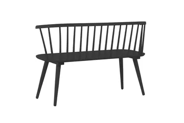 Soffbänk Bobby 120 cm i Trä - Svart - Möbler - Fåtölj & stolar - Sittbänk - Bänk med ryggstöd