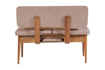 Valsot Sittbänk 110 cm - Mörkbrun/Grå - Möbler - Fåtölj & stolar - Sittbänk - Bänk med ryggstöd