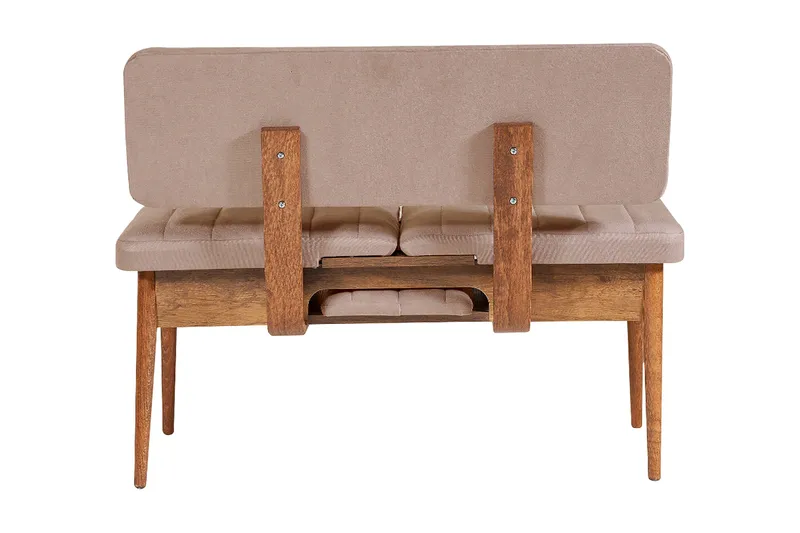 Valsot Sittbänk 110 cm - Mörkbrun/Grå - Möbler - Fåtölj & stolar - Sittbänk - Bänk med ryggstöd