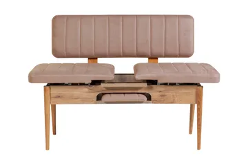 Valsot Sittbänk 110 cm - Trä/natur/Grå - Möbler - Fåtölj & stolar - Sittbänk - Bänk med ryggstöd