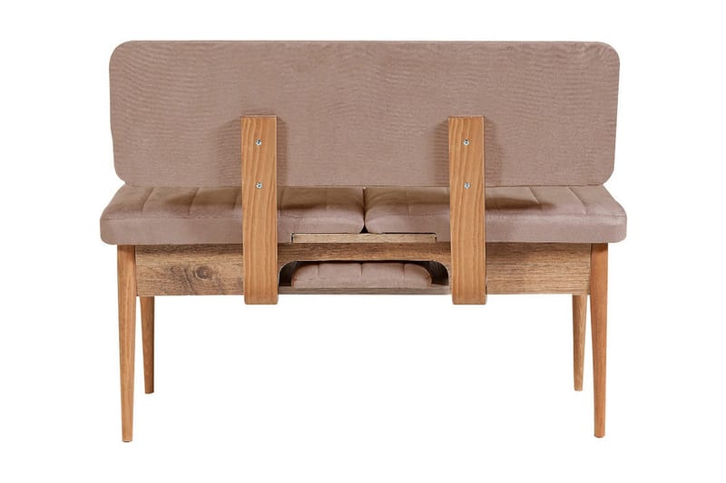 Valsot Sittbänk 110 cm - Trä/natur/Grå - Möbler - Fåtölj & stolar - Sittbänk - Bänk med ryggstöd