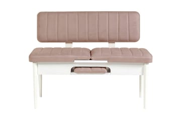 Valsot Sittbänk 110 cm - Vit/Grå - Möbler - Fåtölj & stolar - Sittbänk - Bänk med ryggstöd