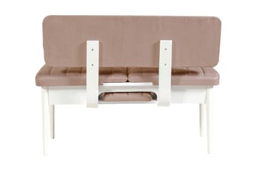 Valsot Sittbänk 110 cm - Vit/Grå - Möbler - Fåtölj & stolar - Sittbänk - Bänk med ryggstöd