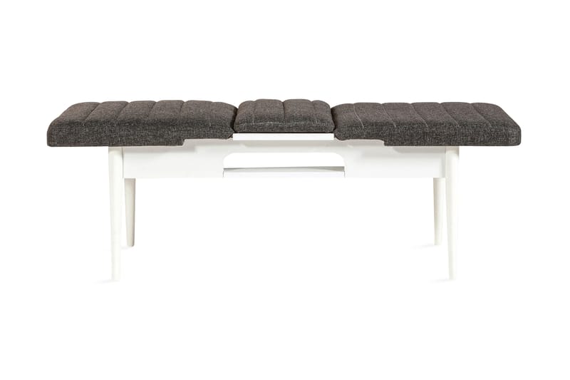 Bänk Swonger 51 cm - Vit|Antracit - Möbler - Fåtölj & stolar - Sittbänk - Bänk med ryggstöd