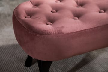 Bänk Thunia Sammet - Rostrosa - Möbler - Fåtölj & stolar - Sittbänk