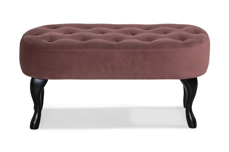 Bänk Thunia Sammet - Rostrosa - Möbler - Fåtölj & stolar - Sittbänk