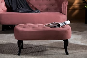 Bänk Thunia Sammet - Rostrosa - Möbler - Fåtölj & stolar - Sittbänk