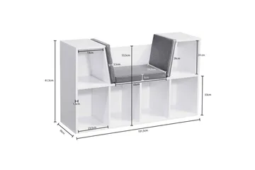 Bänk Wohnling Melaminbelagd spånskiva Klädd sittplats Förvaringsutrymme Modern - Möbler - Fåtölj & stolar - Sittbänk - Bänk med ryggstöd