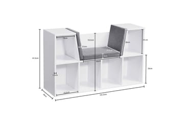 Bänk Wohnling Melaminbelagd spånskiva Klädd sittplats Förvaringsutrymme Modern - Möbler - Fåtölj & stolar - Sittbänk - Bänk med ryggstöd